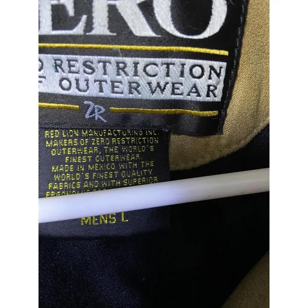 ZERO RESTRICTION Jacket Mens Large Microsuede Pullover Wind Shirt Jacket Navy